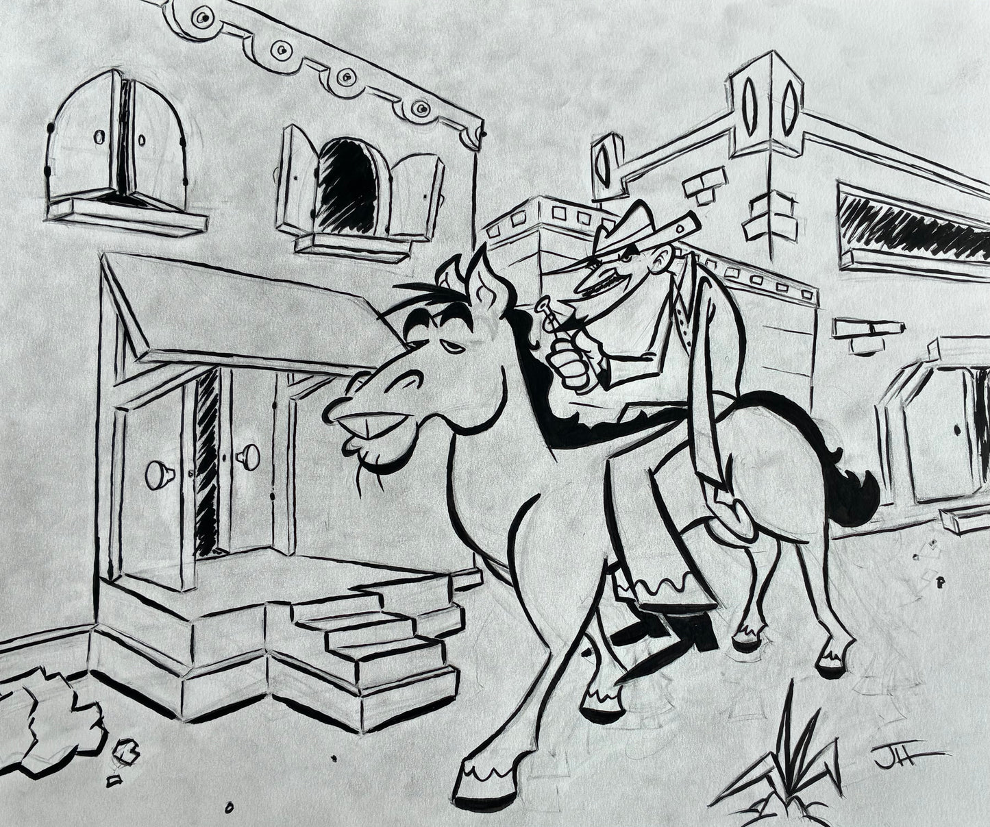 Cowboy On A Horse